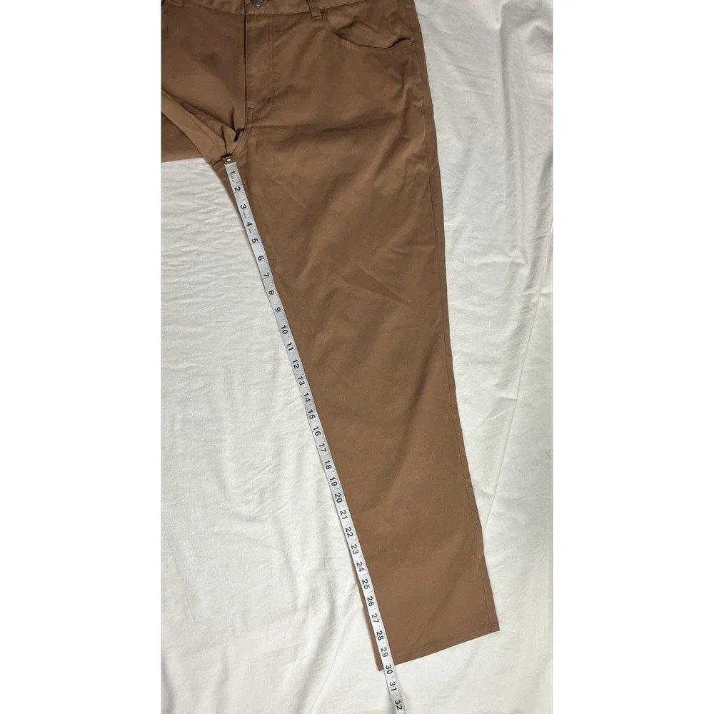 Peter Millar  Brown 36x30 Golf Performance Five-Pocket Pant Men's Cognac Brown